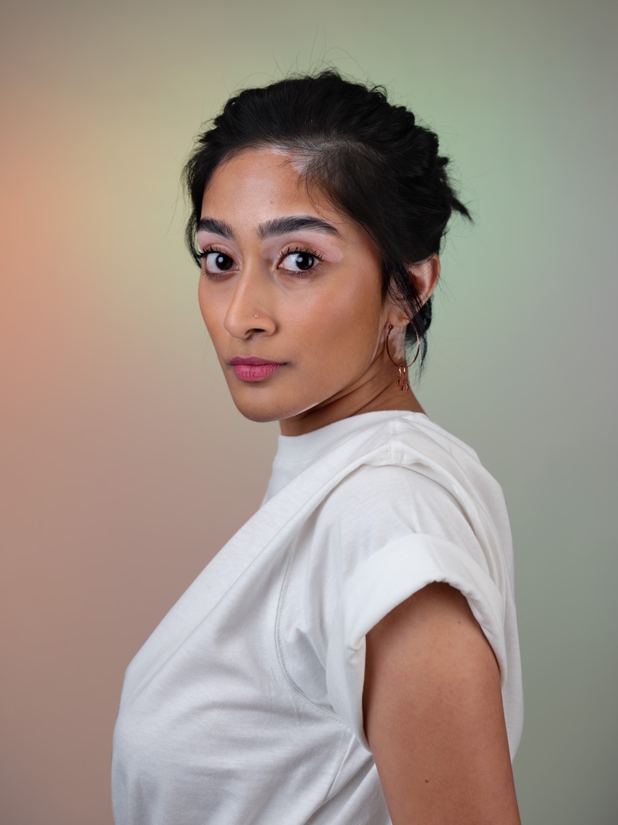 ranjani looking over her shoulder